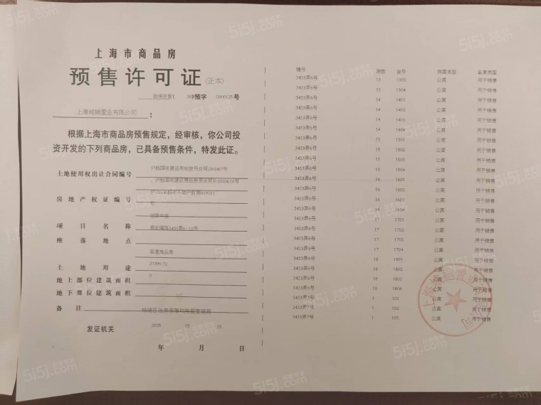 翎翠滨江预售许可证