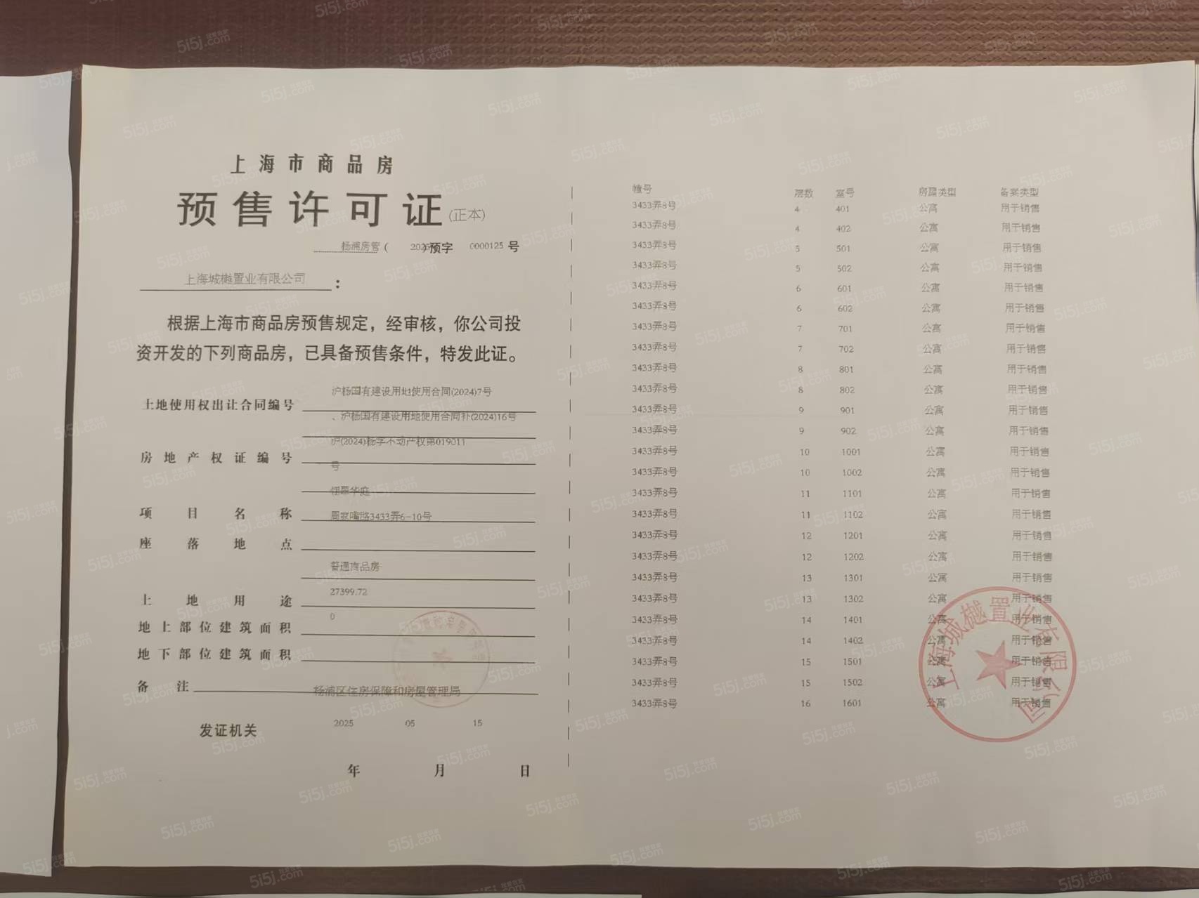 翎翠滨江预售许可证