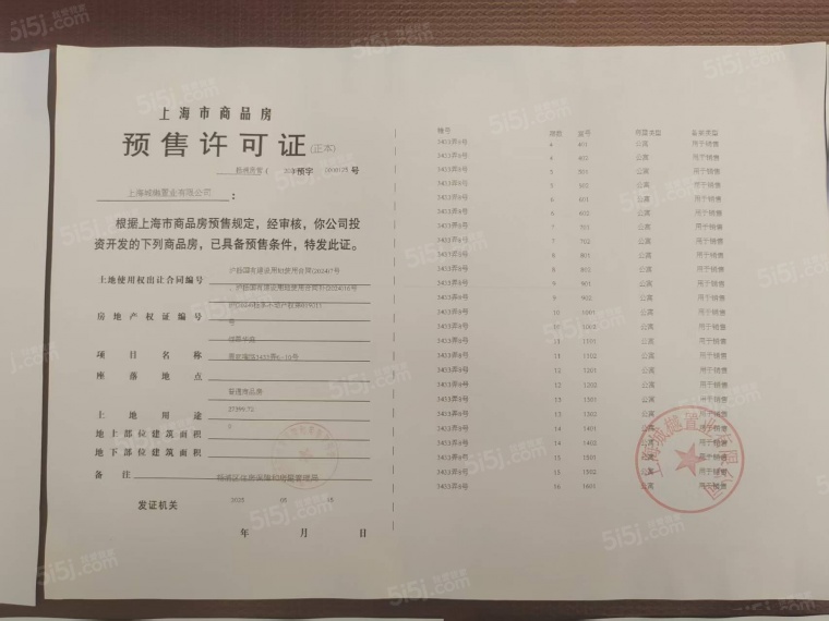 翎翠滨江预售许可证