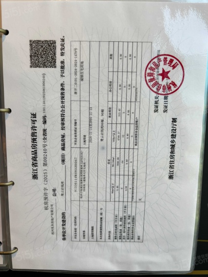 建发.云启钱湾预售许可证