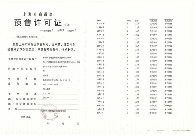 翠湖滨江预售许可证