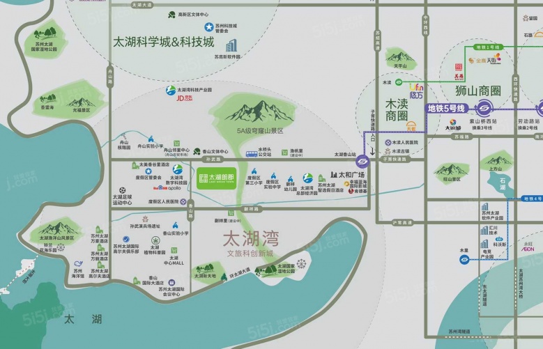 太湖朗郡区位图