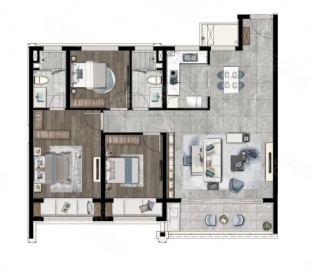 鑫相河畔雅苑/金相天地3室2厅2卫