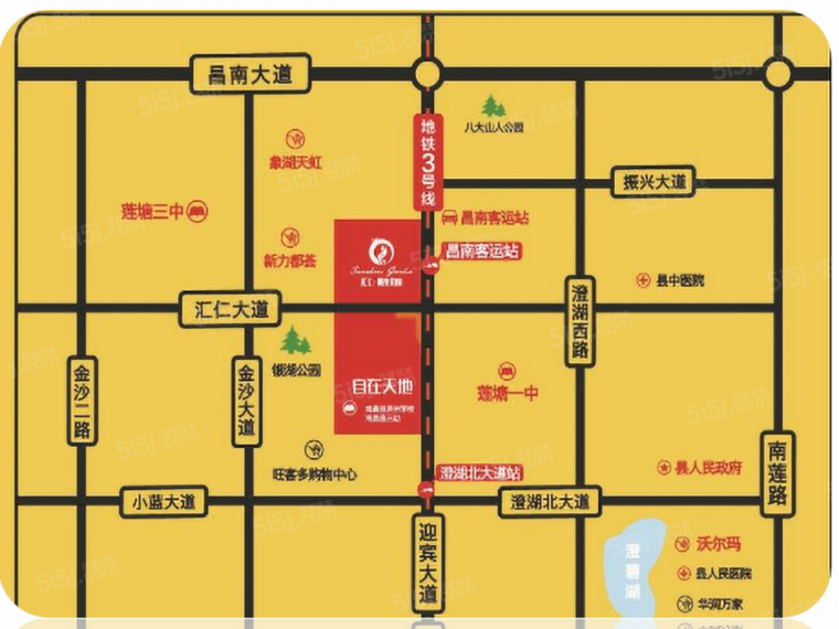 汇仁阳光花园区位图