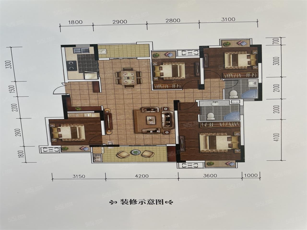 华勤湖畔花园4室2厅2卫