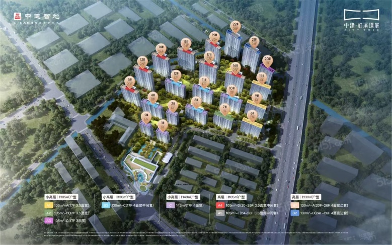 中建虹溪璟庭沙盘图