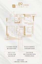 3室2厅1卫户型图