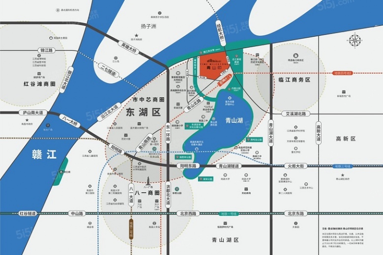 交投置业融创美的青山印区位图