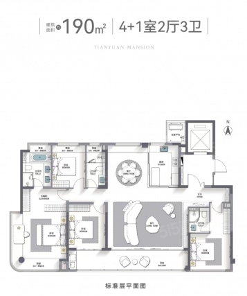 4室2厅3卫户型详情