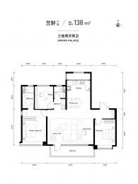 3室2厅2卫户型图
