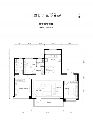 3室2厅2卫户型详情