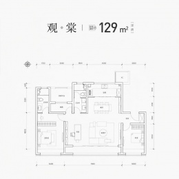 3室2厅2卫户型图