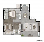 3室2厅2卫户型图