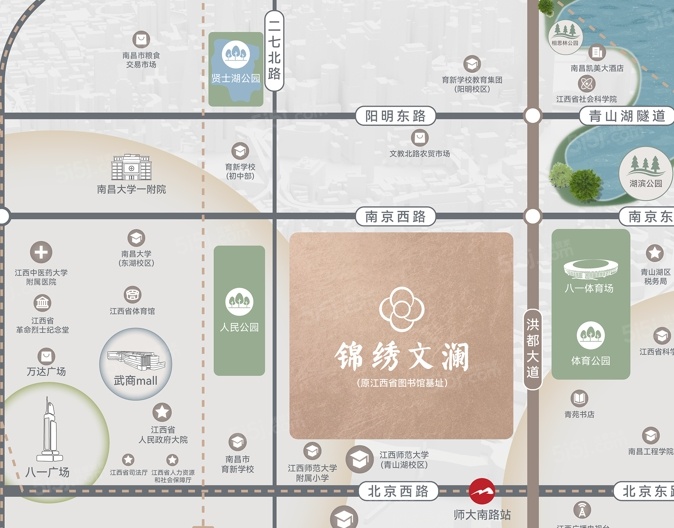 市政锦绣文澜区位图