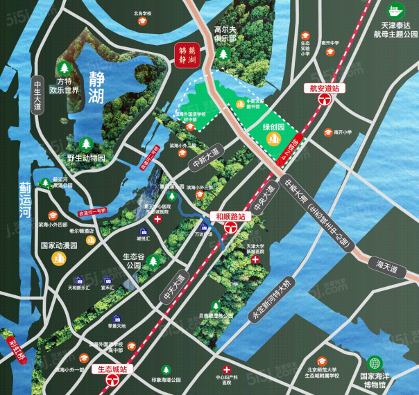 锦绣静湖区位图