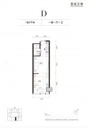 1室1厅1卫户型图