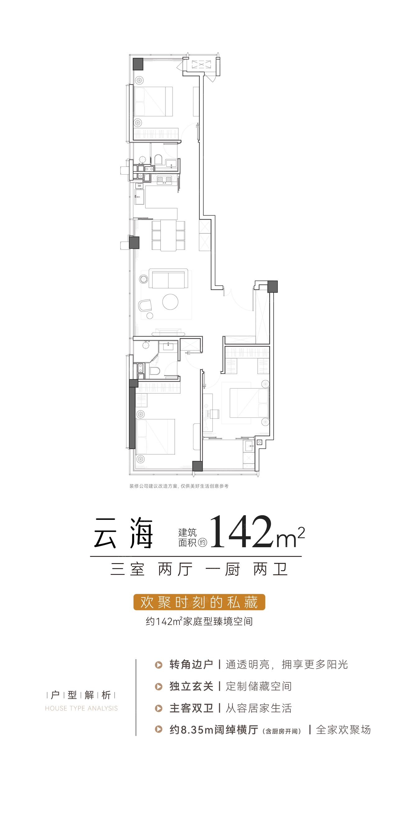 华润润珹中心|润玺3室2厅2卫