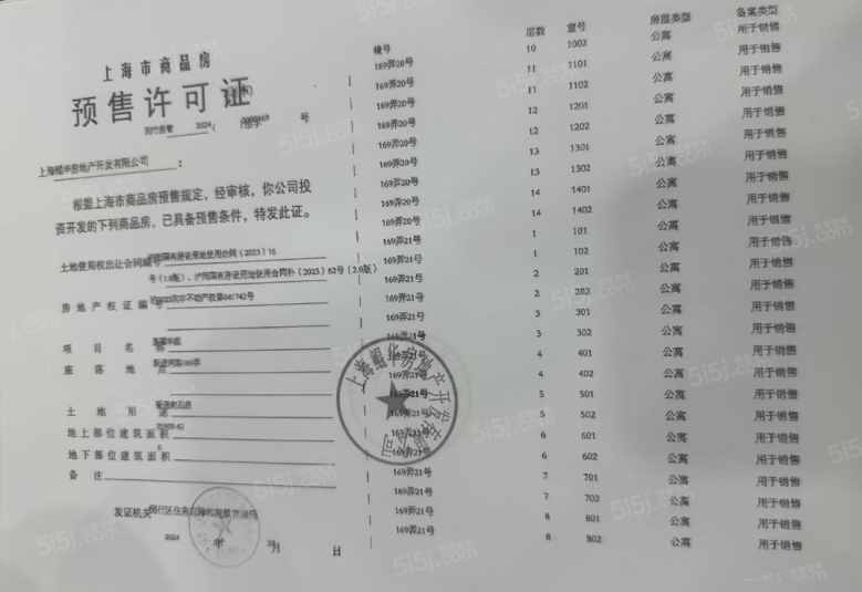 大华星耀预售许可证