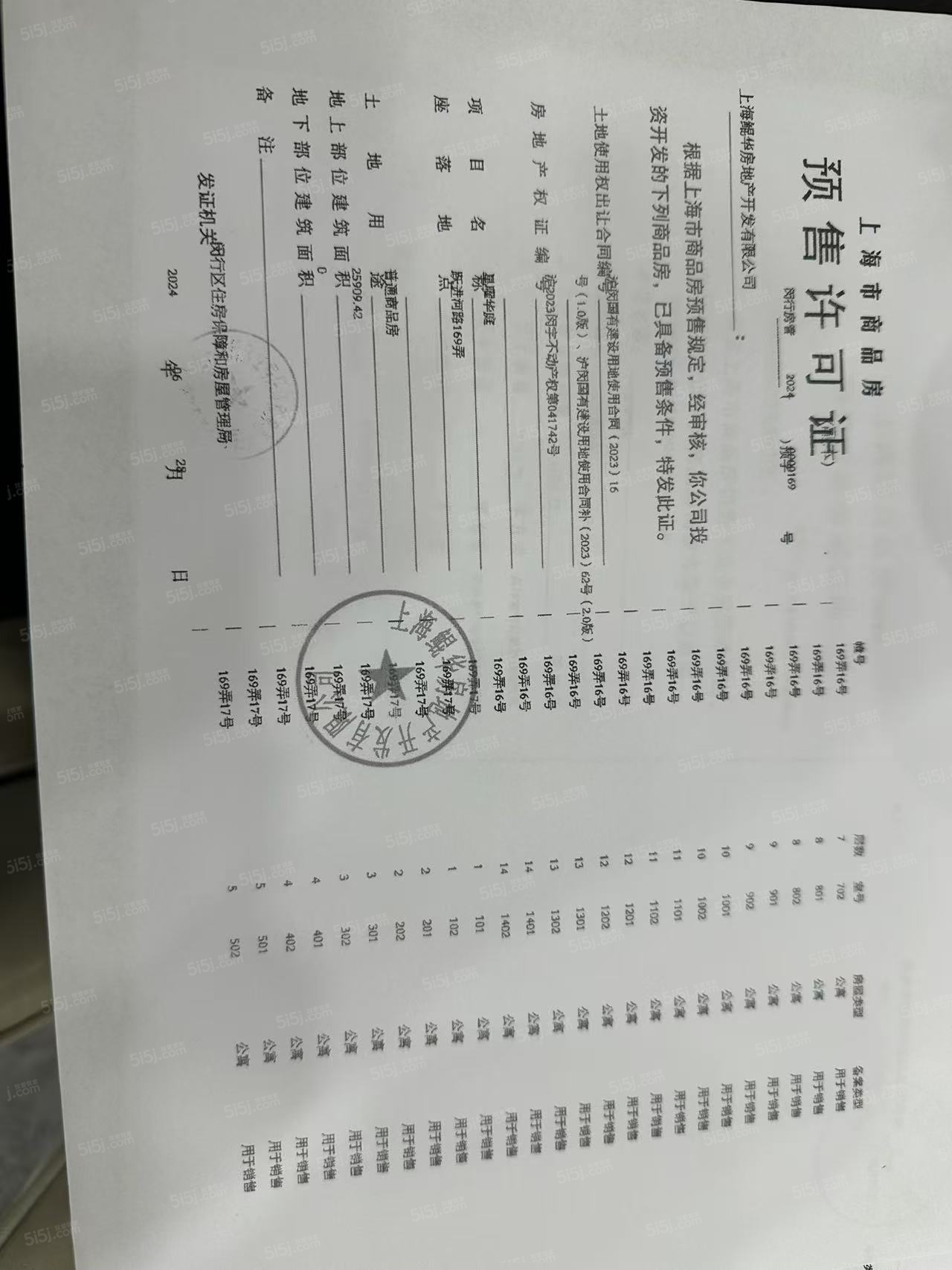 大华星耀预售许可证