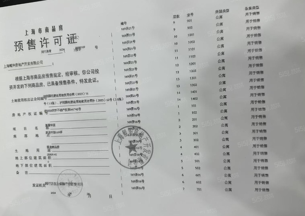 大华星耀预售许可证
