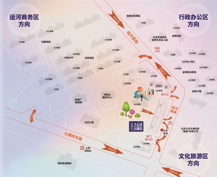 大运河合满街区位图