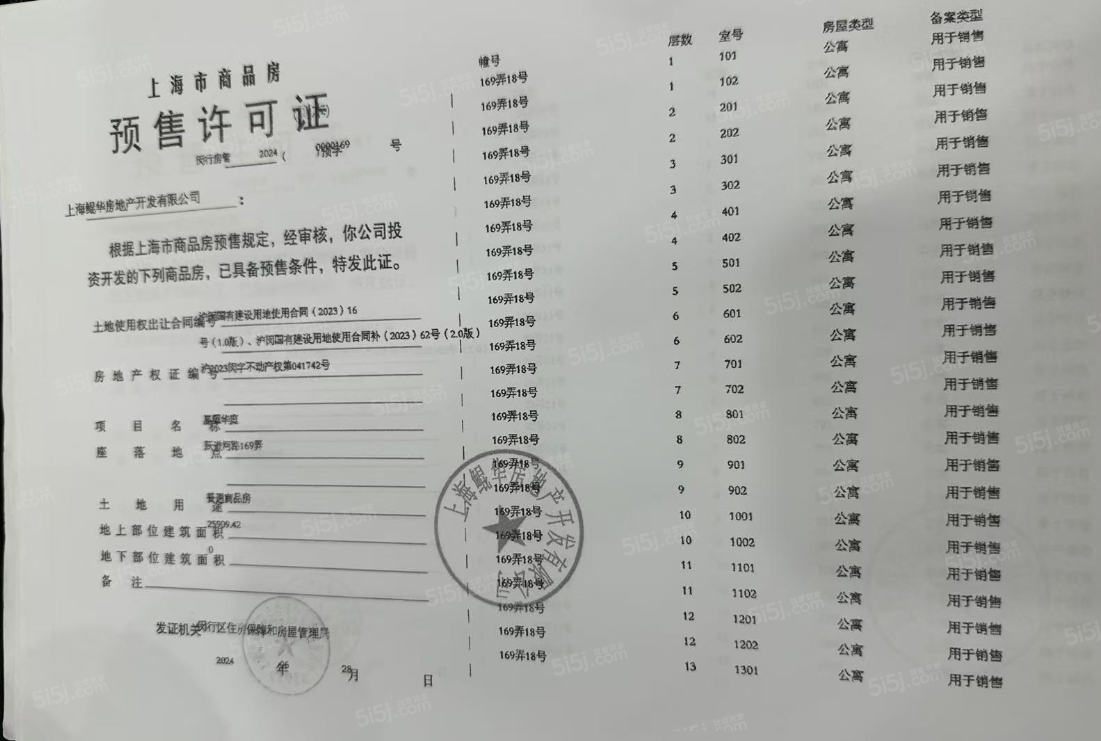 大华星耀预售许可证