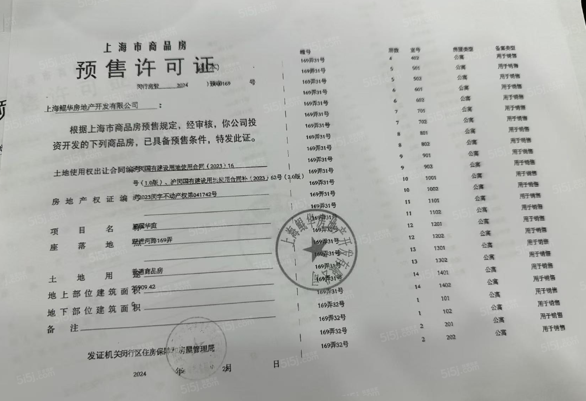 大华星耀预售许可证