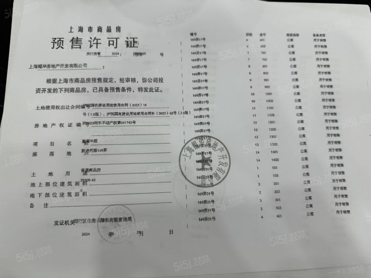 大华星耀预售许可证