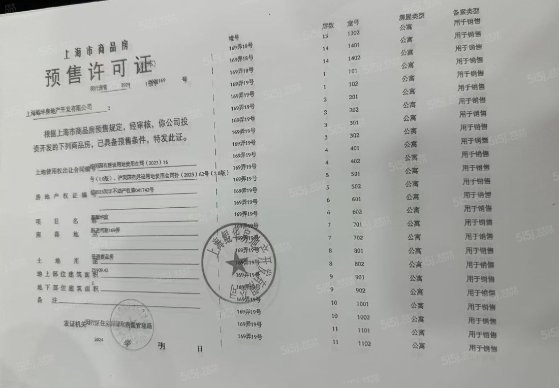 大华星耀预售许可证