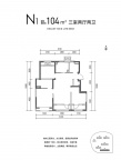 3室2厅2卫户型图