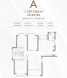 3室2厅2卫户型图