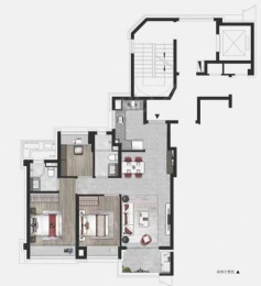 3室2厅2卫户型图