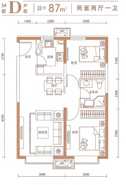 天地源熙樾湾2室1厅1卫