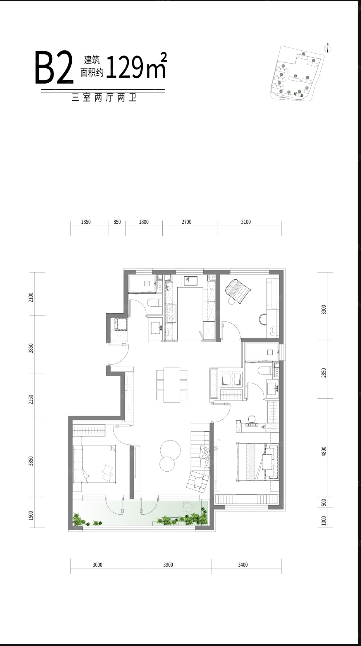 兴创沐春墅3室2厅2卫