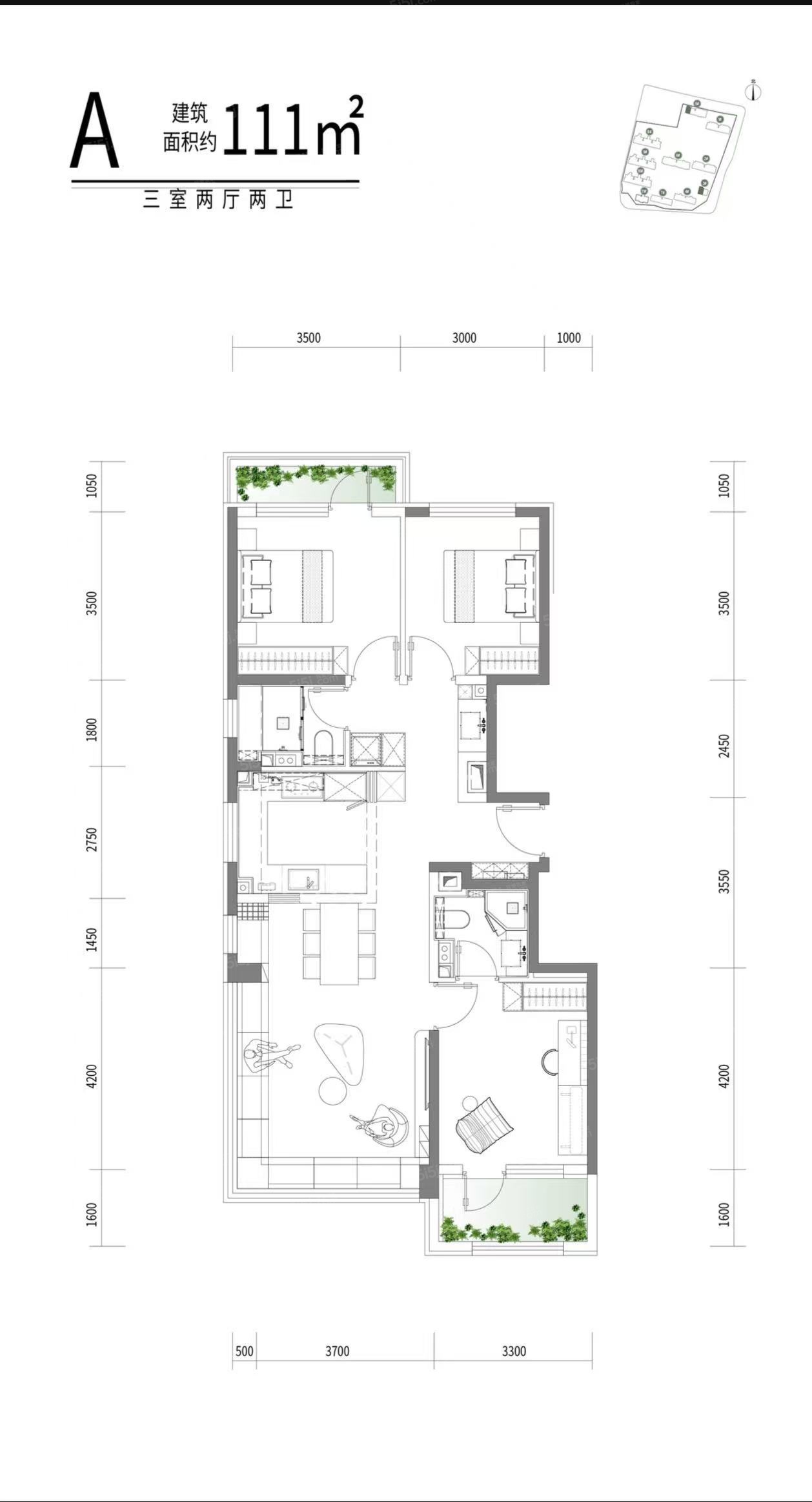 兴创沐春墅3室2厅2卫