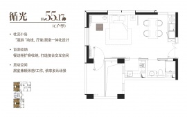 1室1厅1卫户型图
