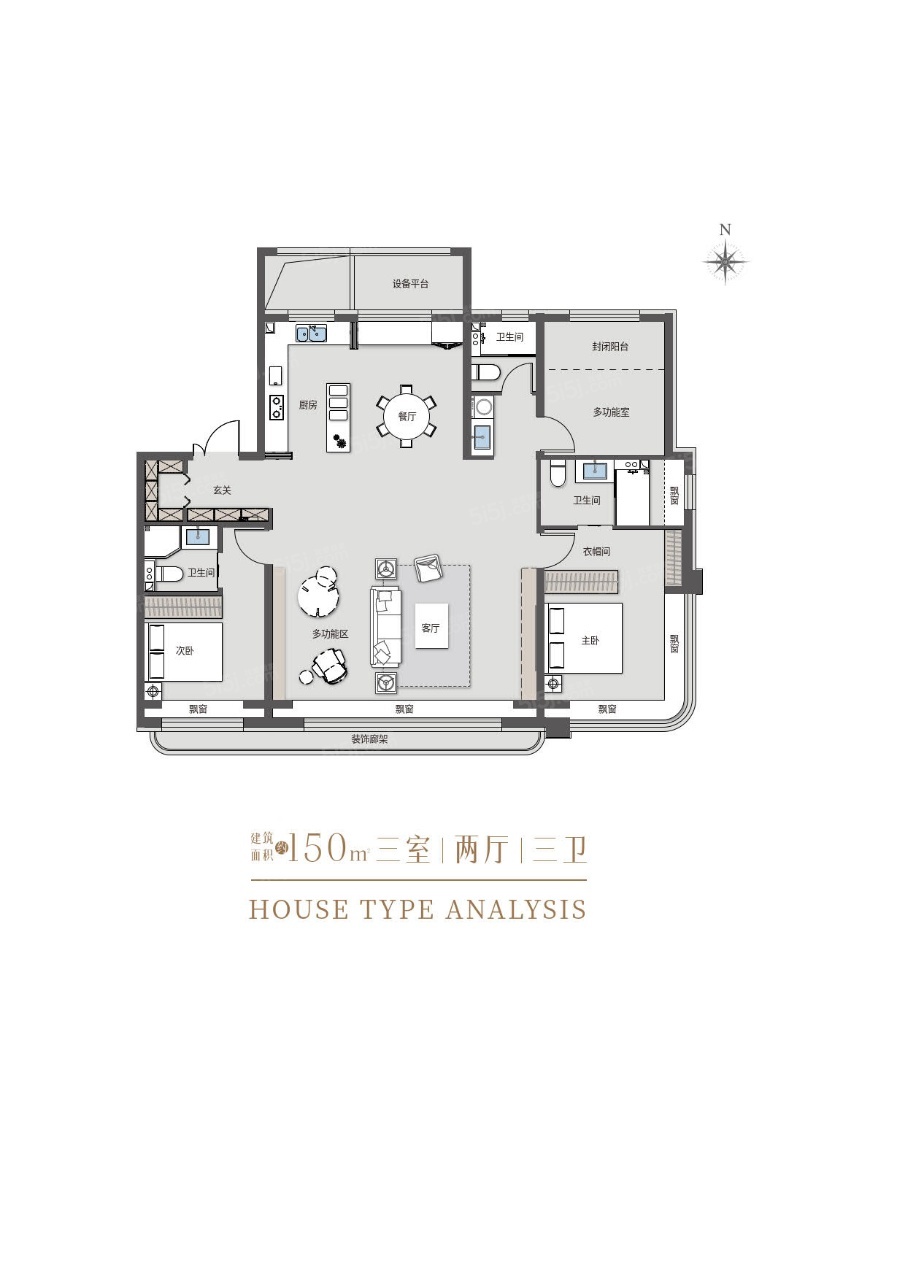 建投奥体誉院3室2厅3卫