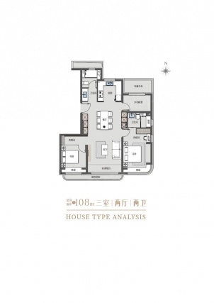 3室2厅2卫户型详情