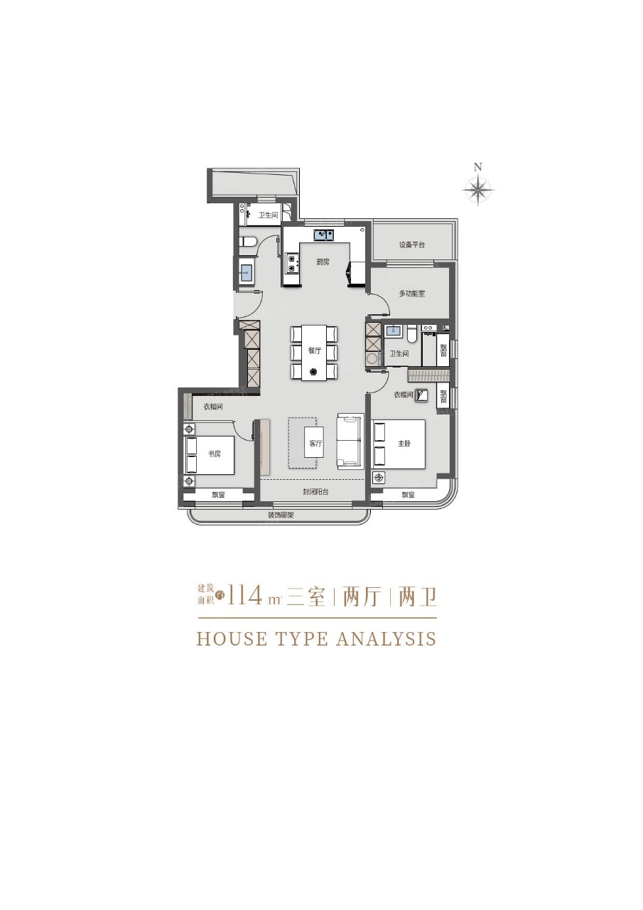 建投奥体誉院3室2厅2卫