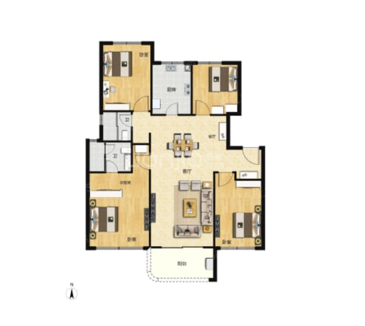 虹盛里4室2厅2卫