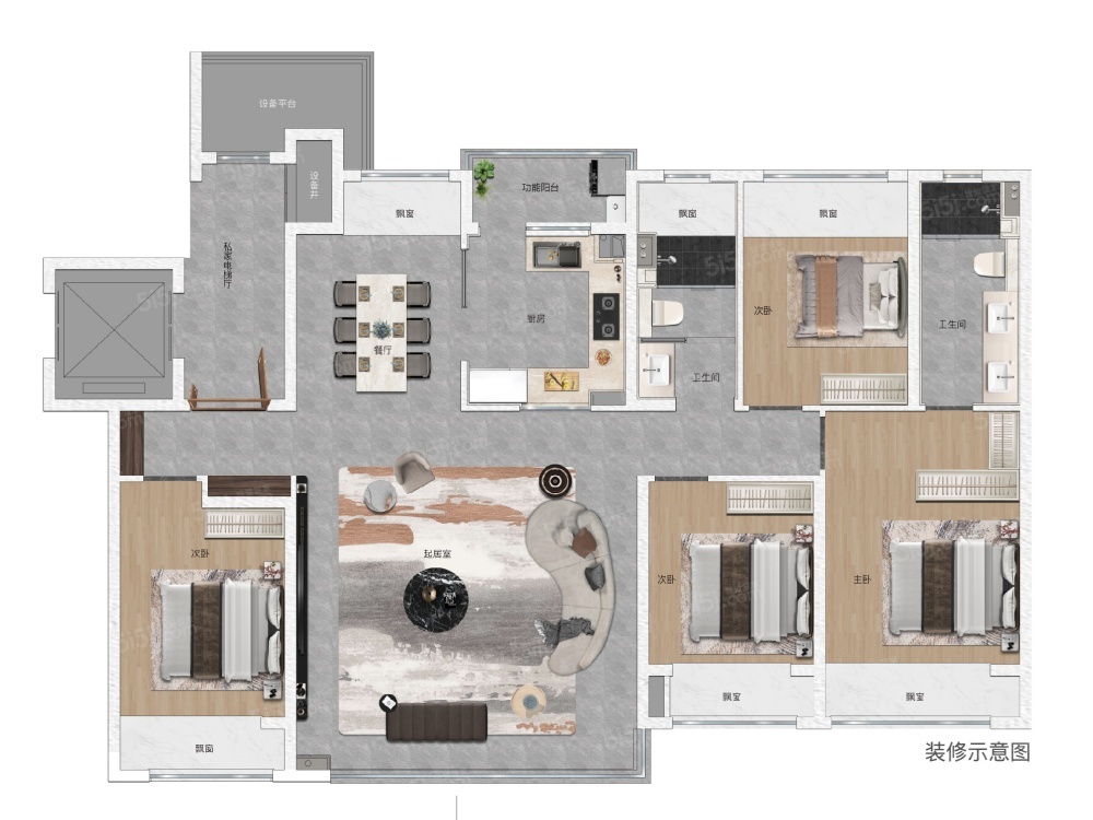 建投晋和府4室2厅2卫