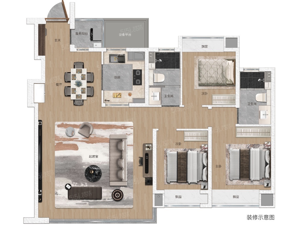 建投晋和府3室2厅2卫