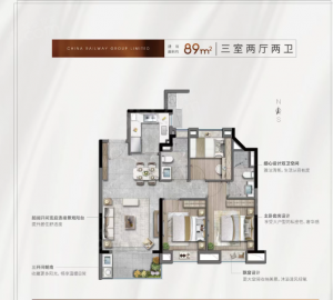中铁诺德璟宸3室2厅2卫