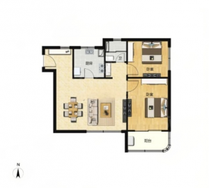 虹盛里2室2厅1卫