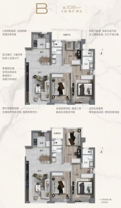 3室2厅2卫户型详情
