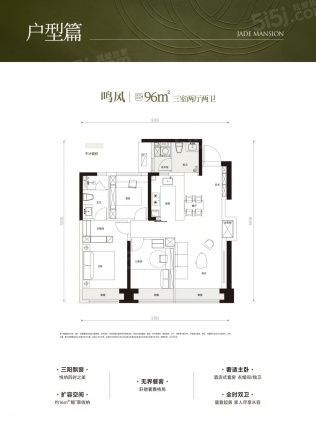 3室2厅2卫户型详情