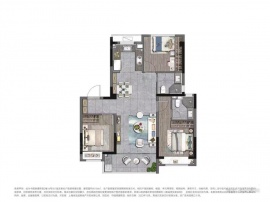 3室2厅2卫户型图