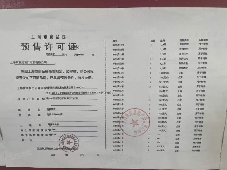 象屿天宸雅颂预售许可证