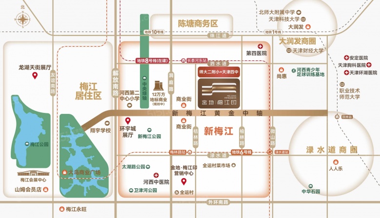 金地梅江印区位图