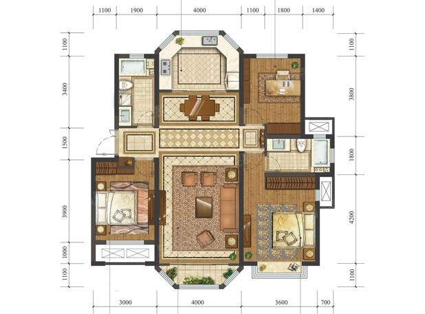 天房粤翠名邸3室2厅2卫